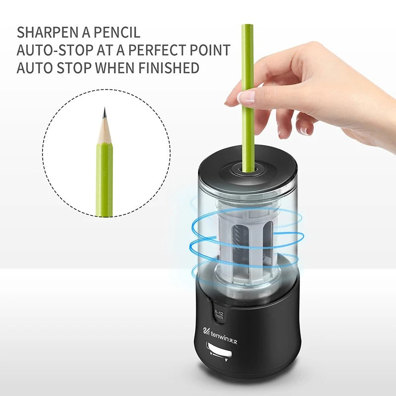 ✏️🔥 Auto-Stop Electric Sharpener for Colored Pencils | 3-Second Shave⚡Kids-Safe Design🌟【Art Class Hero】USB-Powered Mechanical Sharpener for School/Office/Home ✏️🔥 Auto-Stop Electric Sharpener for Colored Pencils | 3-Second Shave⚡Kids-Safe Design🌟【Art Class Hero】USB-Powered Mechanical Sharpener for School/Office/Home